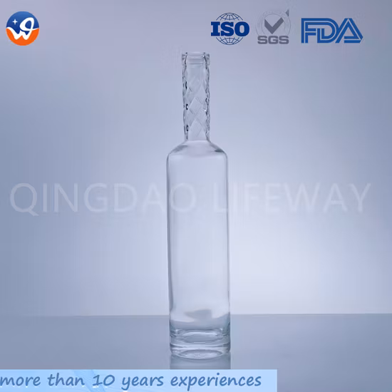OEM пустая высококачественная прозрачная бутылка для ликера Xo, виски, водка, бренди, джин, текила, стеклянная бутылка